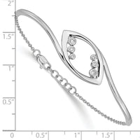 14k White Gold Fancy Round Diamond 7in w/.5in ext Bracelet-BM6826-012-WA