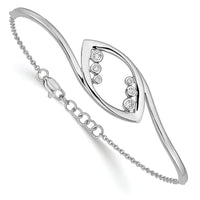 14k White Gold Fancy Round Diamond 7in w/.5in ext Bracelet-BM6826-012-WA
