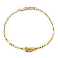 14k Diamond and Sapphire Moon and Star 7in w/.5in ext Bar Bracelet-BM6846-SA-012-YA