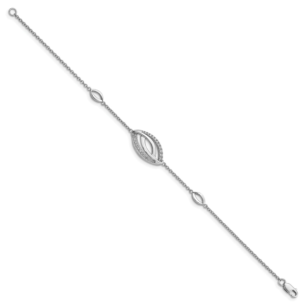 14k White Gold Diamond 7in Bracelet-BM6893-025-WA