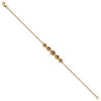 14k Marquise Amethyst Bracelet-BM7200-AM-Y