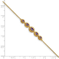 14k Marquise Amethyst Bracelet-BM7200-AM-Y