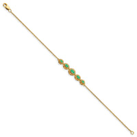 14k Marquise Emerald Bracelet-BM7200-EM-Y
