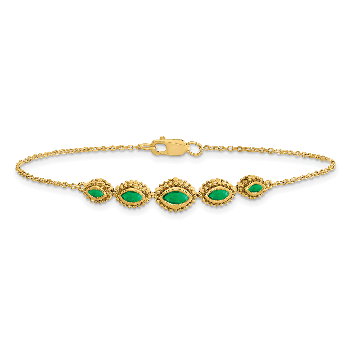 14k Marquise Emerald Bracelet-BM7200-EM-Y