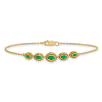 14k Marquise Emerald Bracelet-BM7200-EM-Y