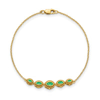 14k Marquise Emerald Bracelet-BM7200-EM-Y