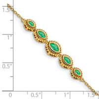 14k Marquise Emerald Bracelet-BM7200-EM-Y