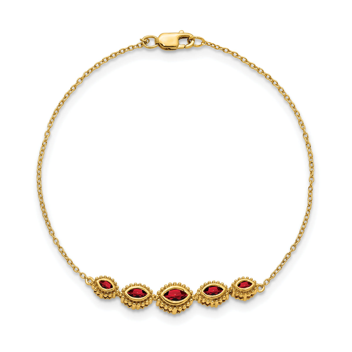 14k Marquise Garnet Bracelet-BM7200-GA-Y