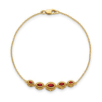 14k Marquise Garnet Bracelet-BM7200-GA-Y