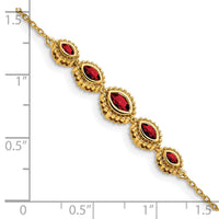 14k Marquise Garnet Bracelet-BM7200-GA-Y