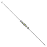 14k White Gold Marquise Peridot Bracelet-BM7200-PE-W