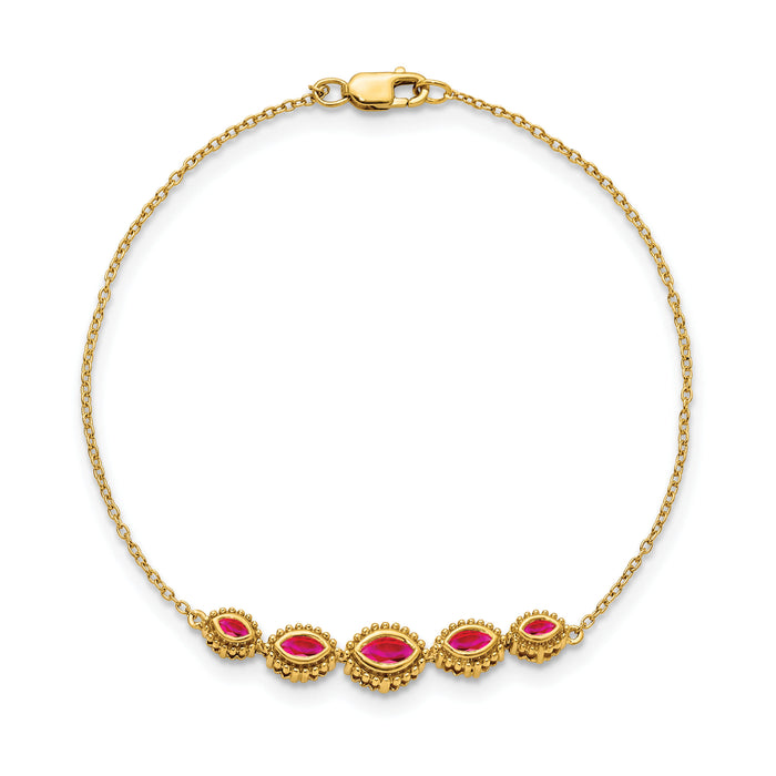 14k Marquise Ruby Bracelet-BM7200-RU-Y