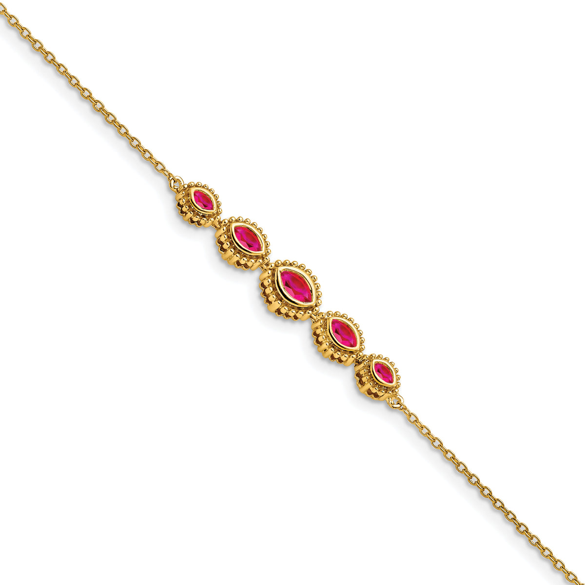 14k Marquise Ruby Bracelet-BM7200-RU-Y