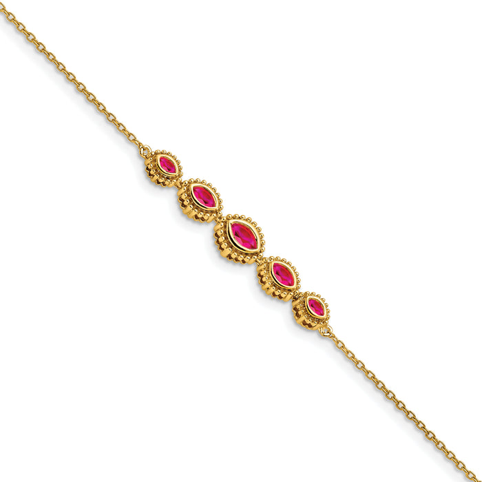 14k Marquise Ruby Bracelet-BM7200-RU-Y