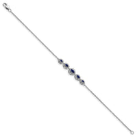 14k White Gold Marquise Sapphire Bracelet-BM7200-SA-W