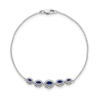 14k White Gold Marquise Sapphire Bracelet-BM7200-SA-W