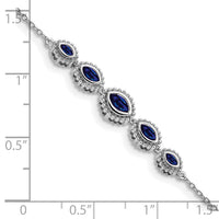 14k White Gold Marquise Sapphire Bracelet-BM7200-SA-W