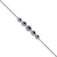 14k White Gold Marquise Sapphire Bracelet-BM7200-SA-W
