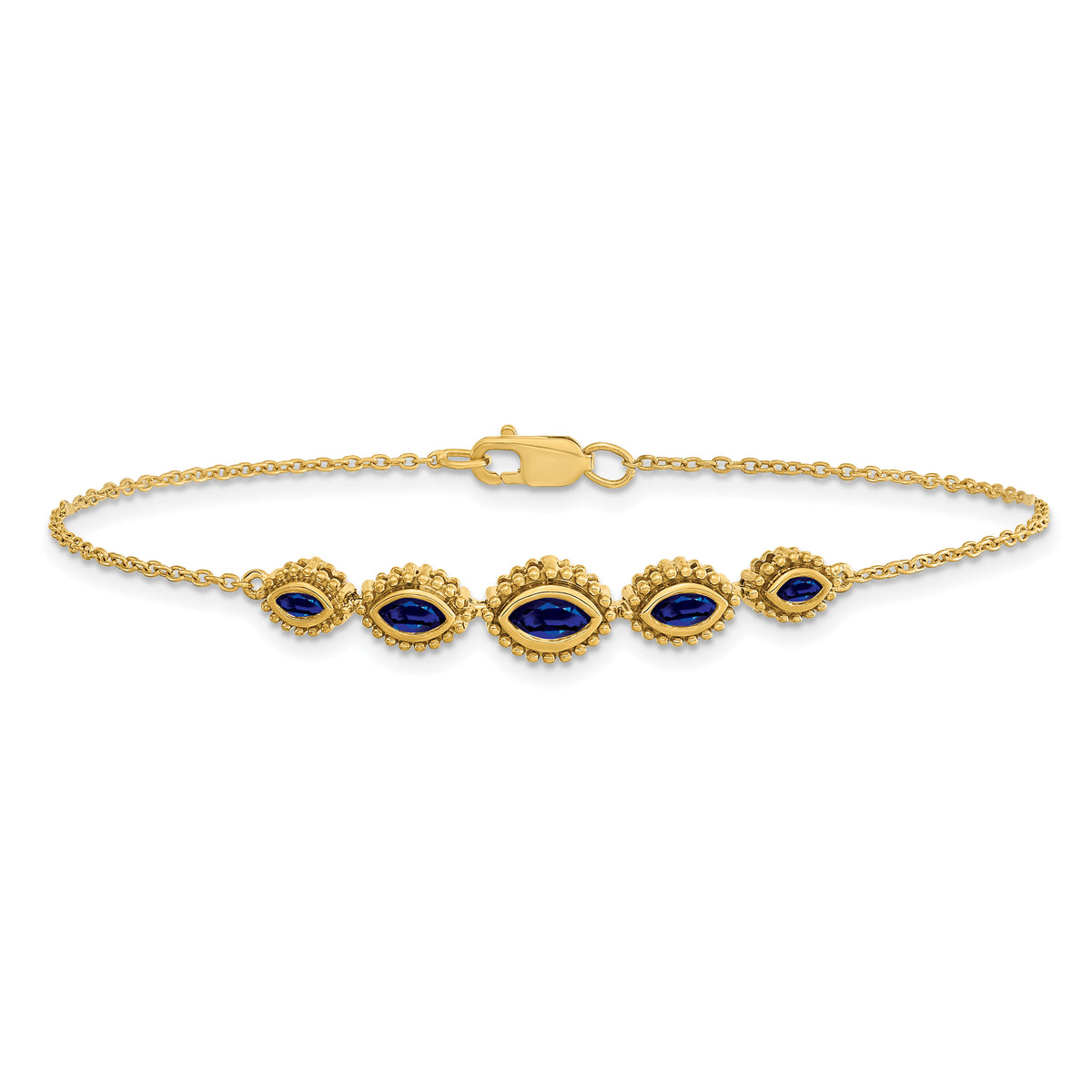 14k Marquise Sapphire Bracelet-BM7200-SA-Y