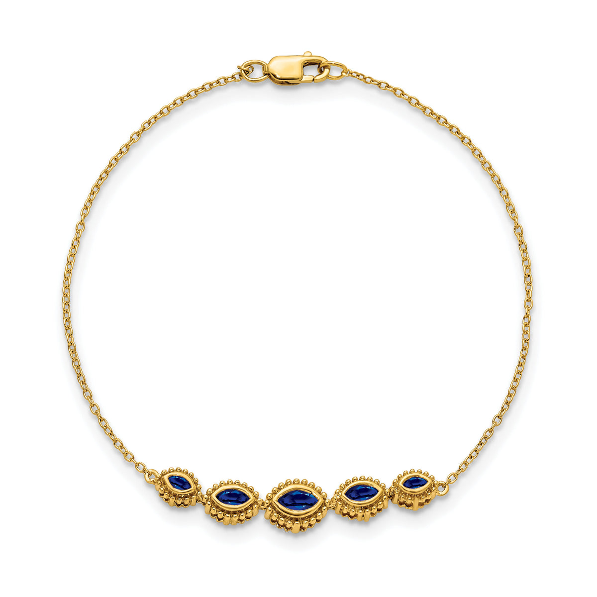 14k Marquise Sapphire Bracelet-BM7200-SA-Y