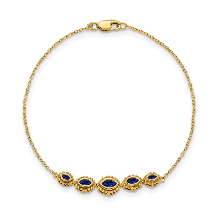 14k Marquise Sapphire Bracelet-BM7200-SA-Y