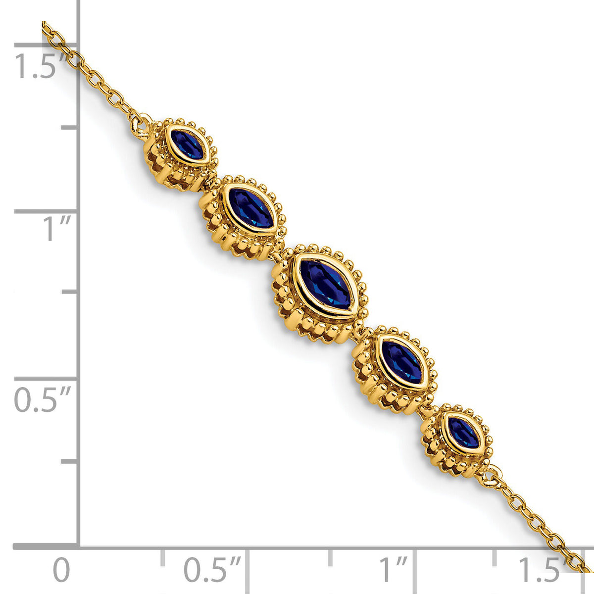 14k Marquise Sapphire Bracelet-BM7200-SA-Y