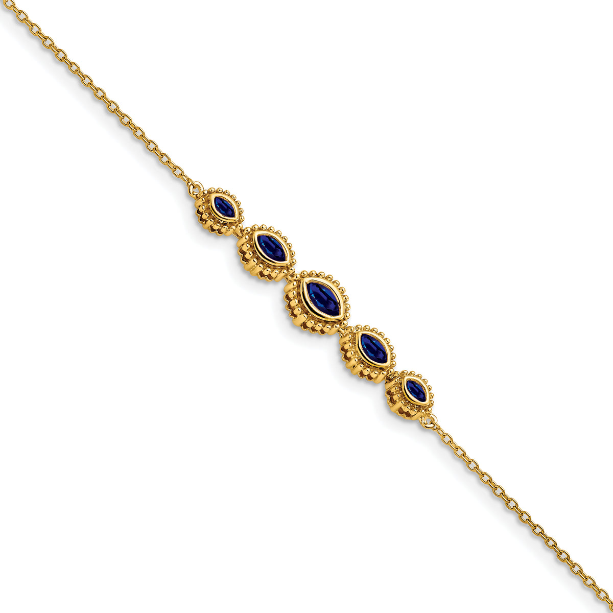 14k Marquise Sapphire Bracelet-BM7200-SA-Y