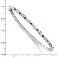 14k White Gold Ruby and Diamond Bangle-BM7222-RU-011-WA