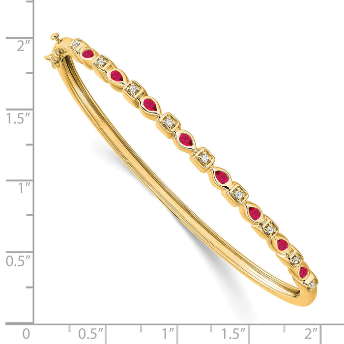 14k Ruby and Diamond Bangle-BM7222-RU-011-YA