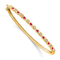 14k Ruby and Diamond Bangle-BM7222-RU-011-YA