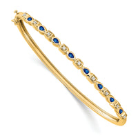 14k Sapphire and Diamond Bangle-BM7222-SA-011-YA