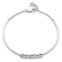 14k White Gold Diamond Bangle Bracelet-BM8397-100-WA