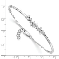 14k White Gold Diamond Bangle Bracelet-BM8397-100-WA