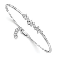 14k White Gold Diamond Bangle Bracelet-BM8397-100-WA