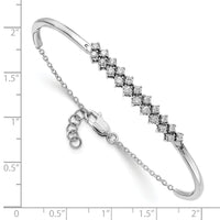 14k White Gold Diamond Bangle Bracelet-BM8398-075-WA