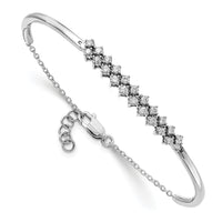 14k White Gold Diamond Bangle Bracelet-BM8398-075-WA