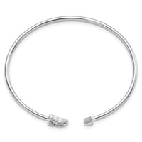 14k White Gold Diamond Celtic Knot Cuff Bangle-BM8400-018-WA