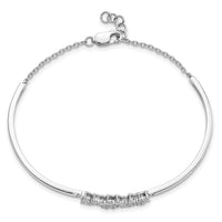 14k White Gold Diamond Bangle Bracelet-BM8402-050-WA