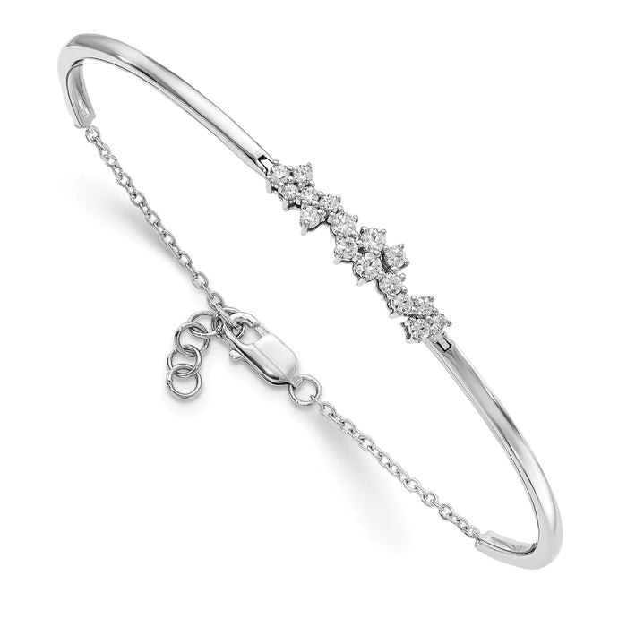 14k White Gold Diamond Bangle Bracelet-BM8402-050-WA