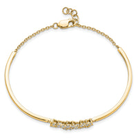 14k Yellow Gold Diamond Bangle Bracelet Mtg, no dias, blank-BM8402-050-Y