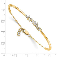 14k Yellow Gold Diamond Bangle Bracelet Mtg, no dias, blank-BM8402-050-Y