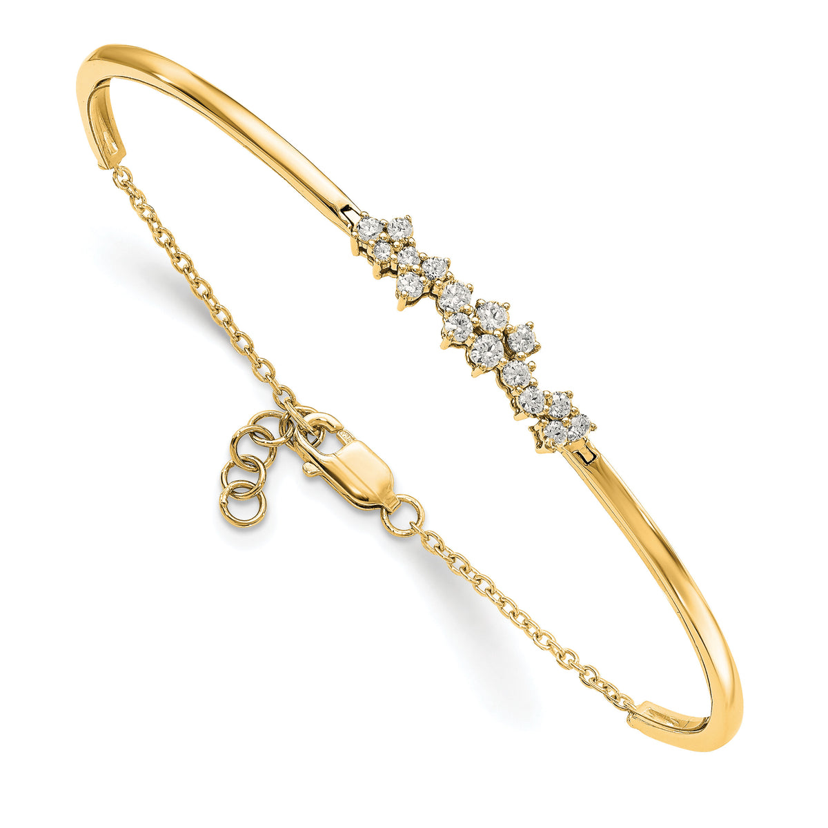 14k Yellow Gold Diamond Bangle Bracelet Mtg, no dias, blank-BM8402-050-Y