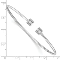 14k White Gold Diamond Cuff Bangle-BM8403-025-WA