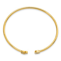 14k Diamond X & O Cuff Bangle-BM8404-020-YA