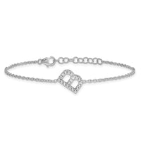 14KW Diamond Sideways Letter B w/ 1in ext. Bracelet-BM9951B-025-WA