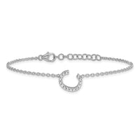 14KW Diamond Sideways Letter C w/ 1in ext. Bracelet-BM9951C-018-WA