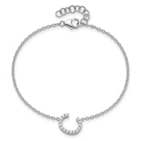 14KW Diamond Sideways Letter C w/ 1in ext. Bracelet-BM9951C-018-WA