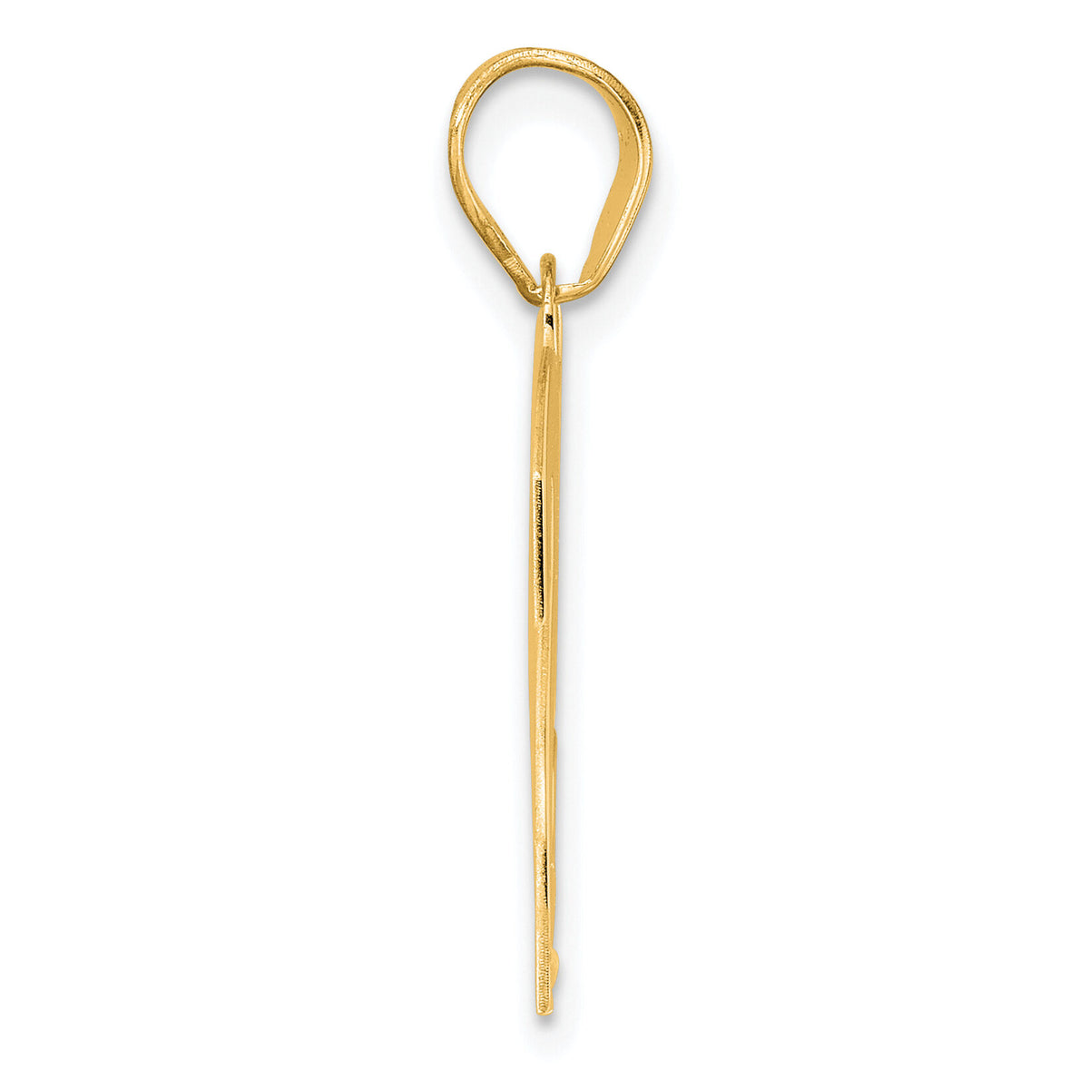 14k Polished Block Number 23 Pendant-BN23