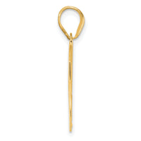 14k Polished Block Number 23 Pendant-BN23