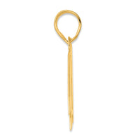 14k Polished Block Number 47 Pendant-BN47